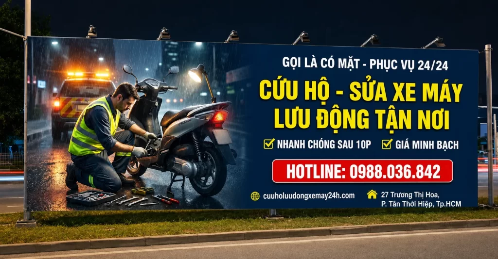 Cứu Hộ Xe Máy – Sửa Xe Máy Lưu Động Chuyên Nghiệp