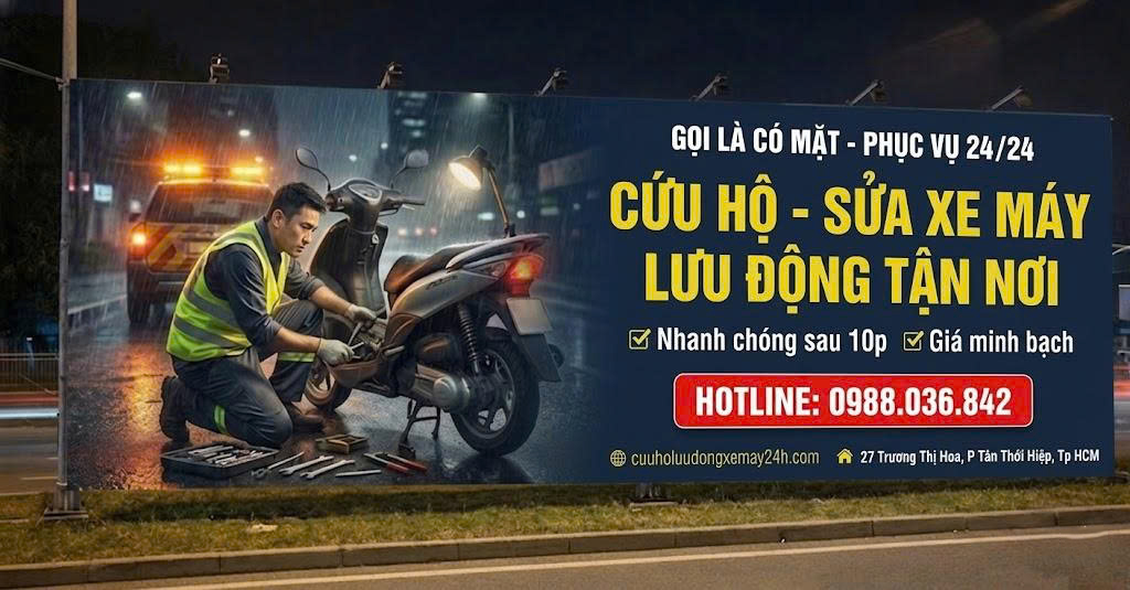 Cứu Hộ Xe Máy – Sửa Xe Máy Lưu Động Chuyên Nghiệp